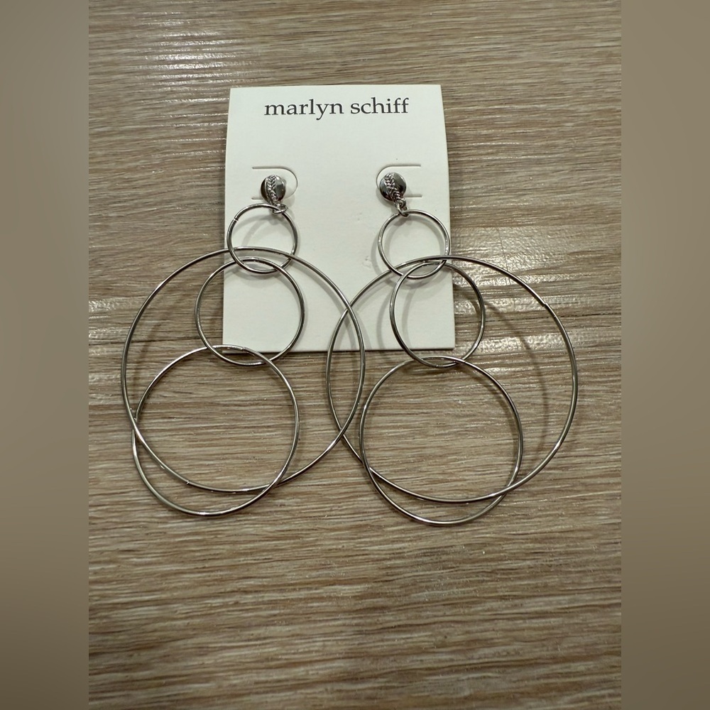 Marlyn Schiff Silver Hoop Earrings 10$